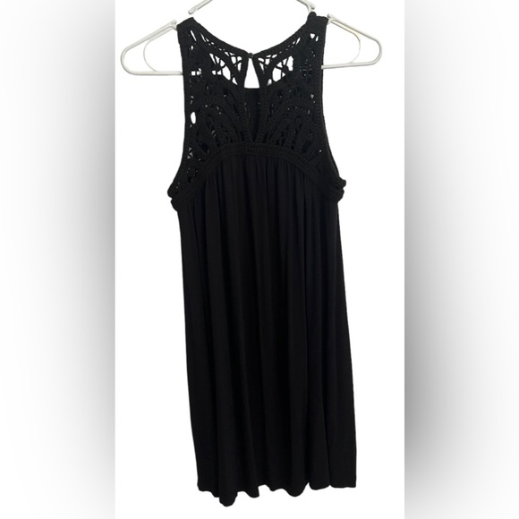 Loft Women’s Sheath Tunic Dress size MP Black Crochet Summer Beachy Casual - Picture 3 of 10